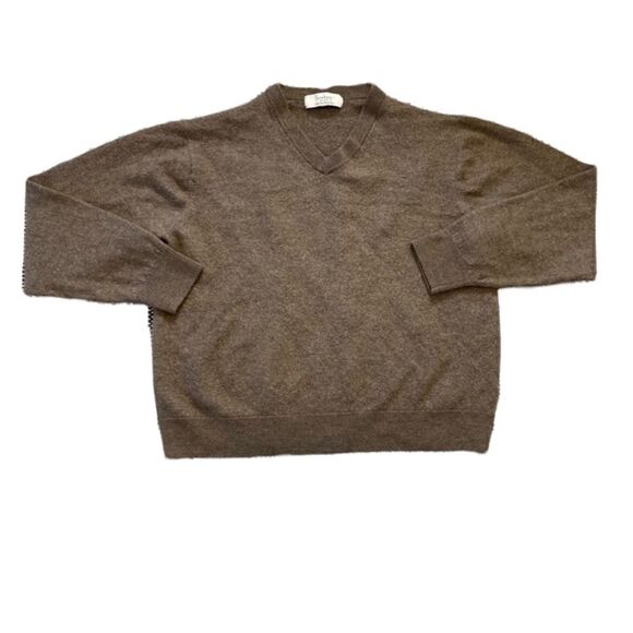 Turnbury Brown Wool v neck Sweater Small - Picture 1 of 4
